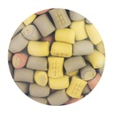 Mini-mergpijpjes bont 400 gr./zakje