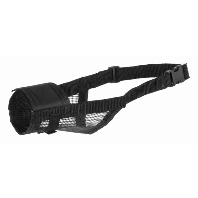 Muilkorf met gaas-inzet, polyester, XS–S, zwart