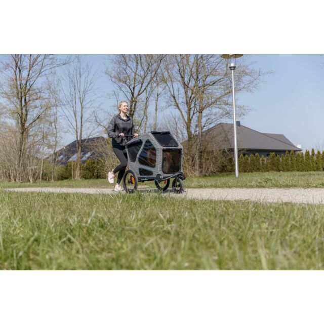 # Fietskar met vering en oploopplank t. 45kg