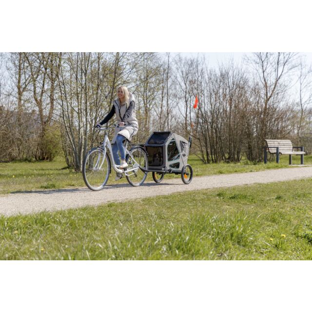 # Fietskar met vering en oploopplank t. 45kg