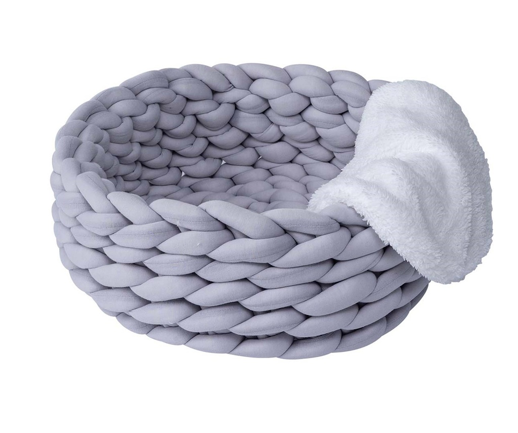 # Quapas Cat bed woven Grey