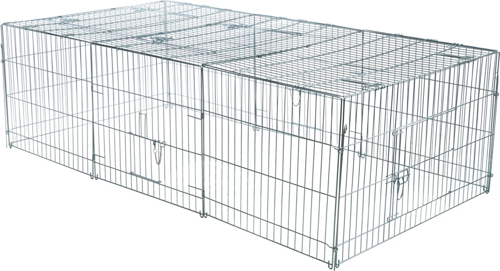 # Ren met dak 144 × 58 × 116 cm