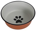 Boon eetbak RVS pawprint 16cm/940ml terracotta