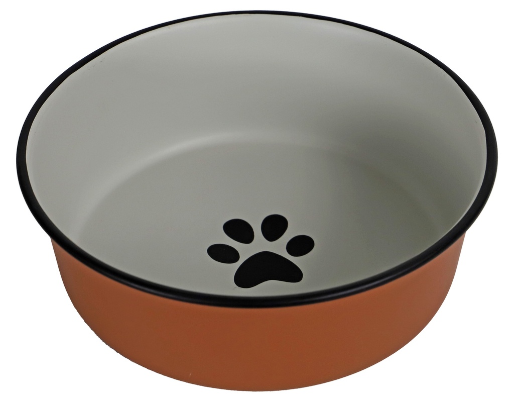 Boon eetbak RVS pawprint 20cm/1900ml terracotta