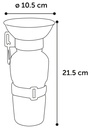 DRINKFLES DRAAGBAAR OLLIE BLAUW 10,5x10,5x21,5CM