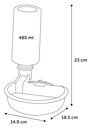 DRINKKOM MET FLES VOOR DRAADKOOI DIZA GRIJS 480ML