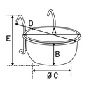 # EET- DRINKPOT AVARO HAAK 13CM ROOD/ ZWART 580ML