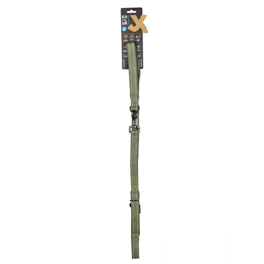 Ultimate Fit On-The-Road leiband Classic 130cm - 25mm Undercover green