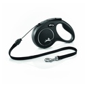 Flexi classic cord M zwart 5 meter