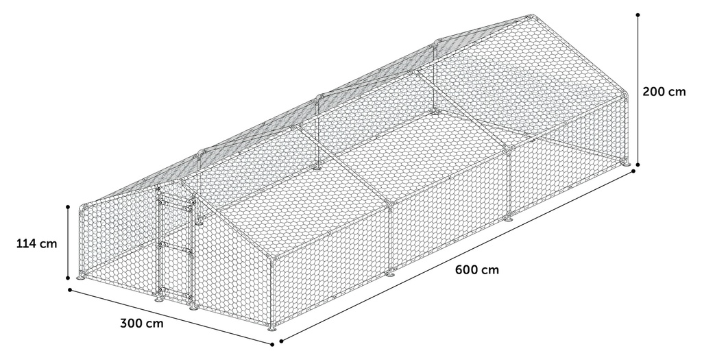 # KIPPENREN DOERAK 6x3x2M actie