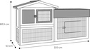 # KONIJNENHOK AURORA 156X53X82,5CM