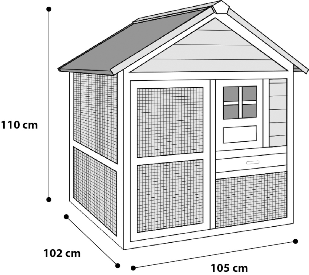 # KONIJNENHOK FLAPPY URBAN 105x103x11