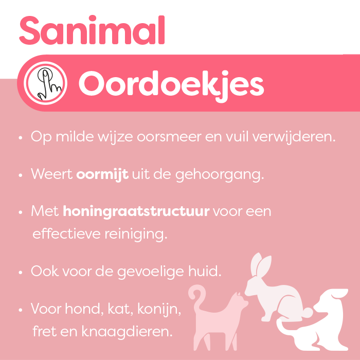 Sanimal Oordoekjes 100st weert mijt