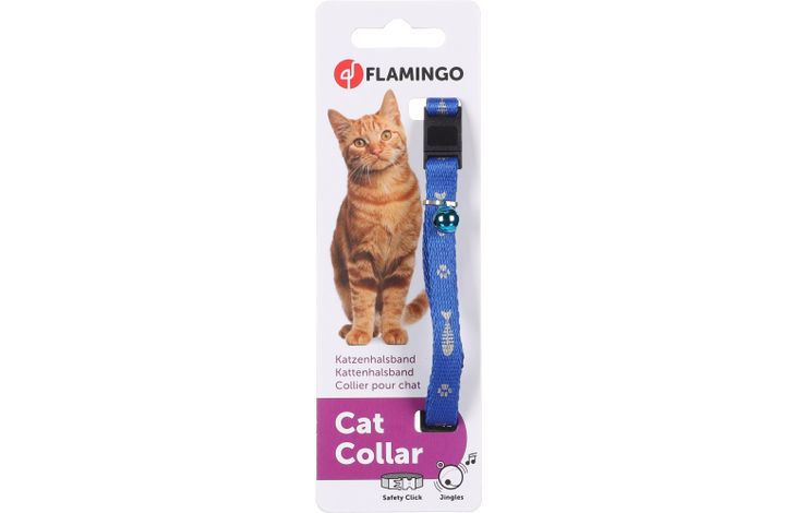 KATTENHALSBAND ZIGGI BLAUW 20-35CM 10MM