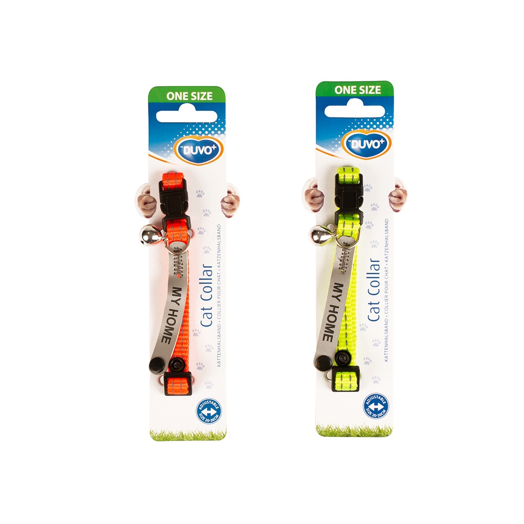 KATTENHALSBAND REFLECTEREND UNI ADRES 20-30cm / 10mm Oranje/Geel
