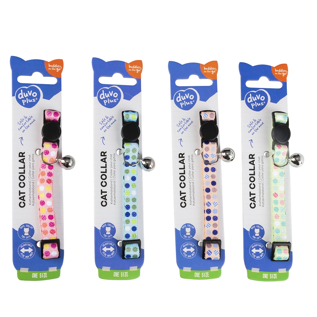 KATTENHALSBAND CANDY NYLON 20-30cm / 10mm gemengde kleuren