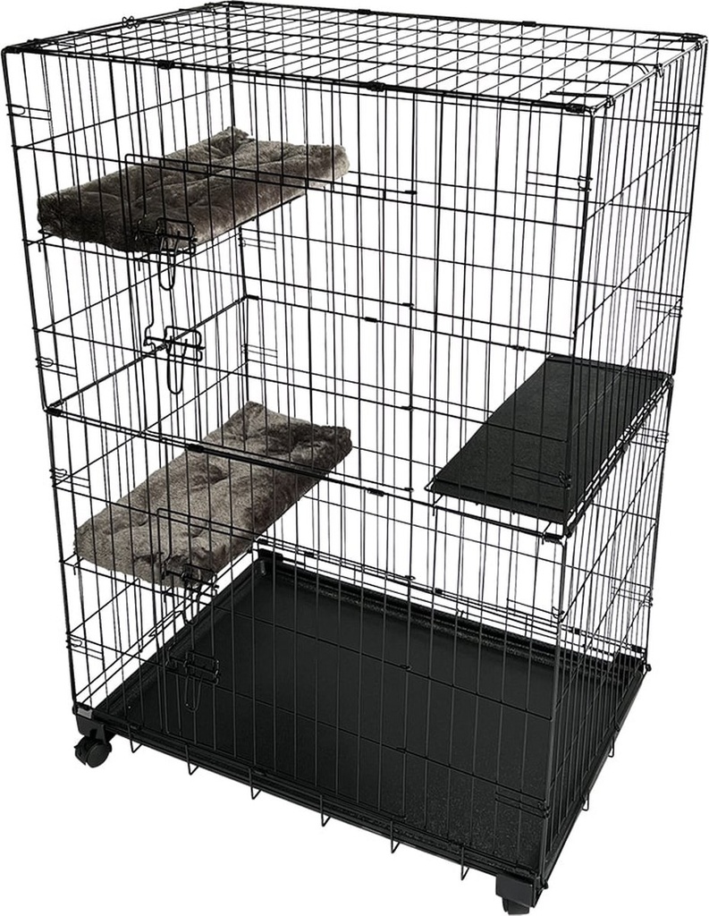 # Topline kattenbench 2 deuren M - 91x61x131cm zwart