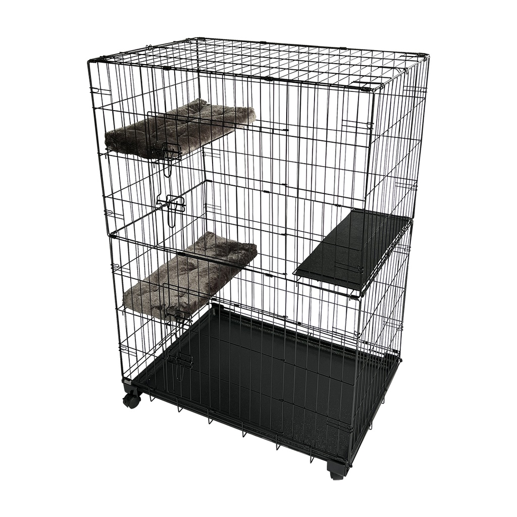 # Topline kattenbench 2 deuren L - 107x71x149cm zwart