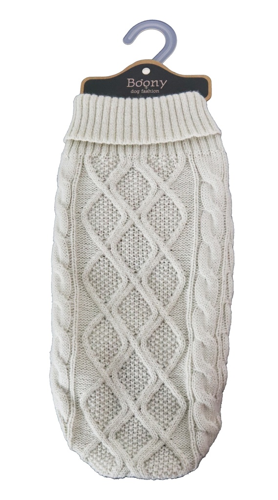 Hondenkabeltrui beige 20cm