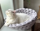 # Quapas Cat bed woven Grey