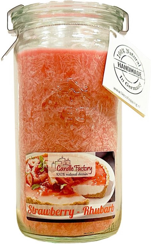 Candle Factory Mini Jumbo Kaars Strawberry/Rhubarb