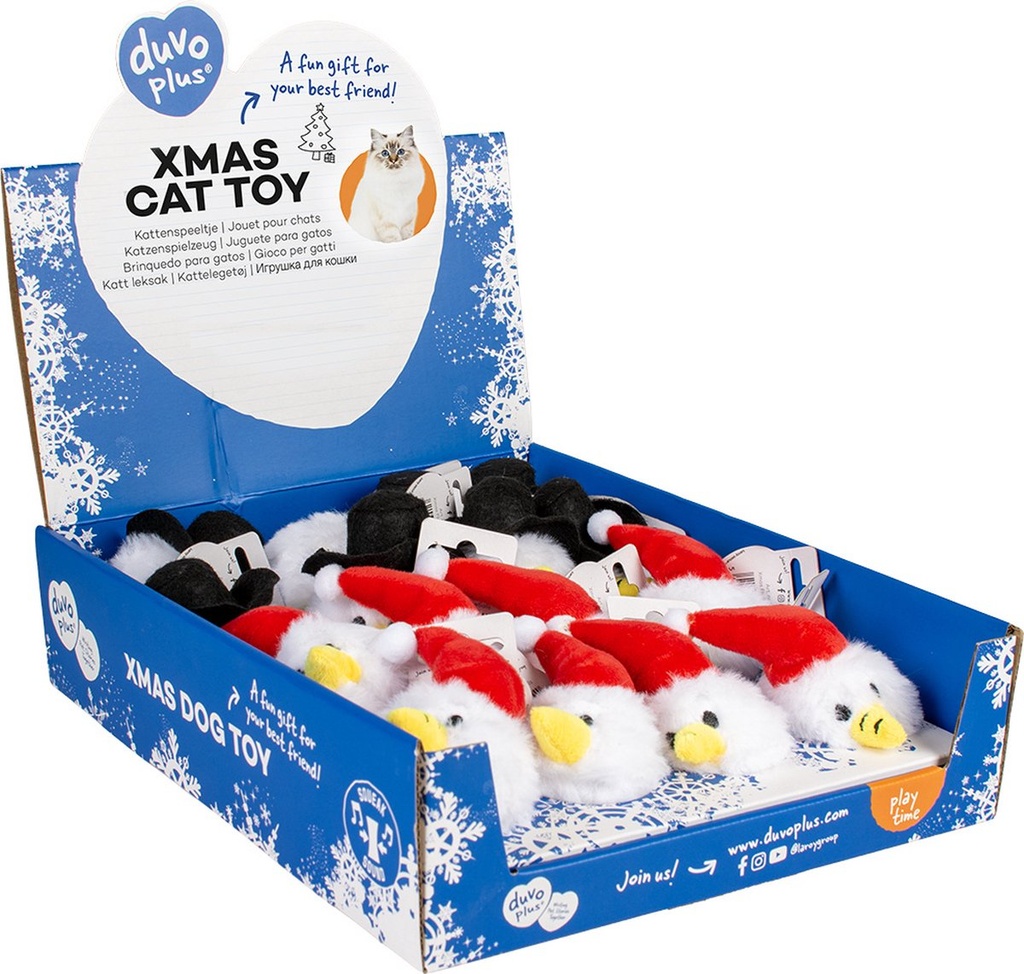Xmas Fluffy sneeuwballen 5,5x7x10cm - display gemengde kleuren