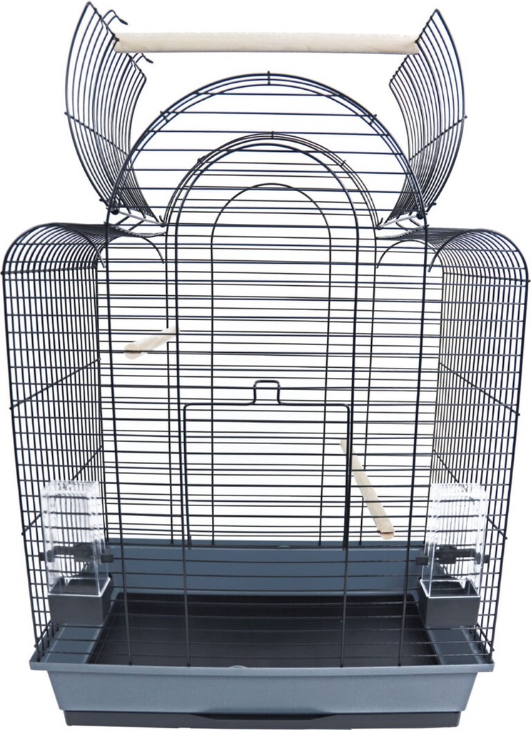 # Interzoo vogelkooi Sonia 3 cabrio, zwart/grijs