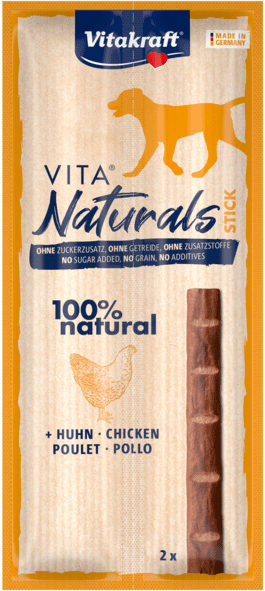 V ** Vitakraft Naturals Dog stick Kip, 2 st