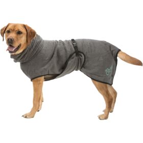Badjas voor honden, badstof, M: 50 cm, grijs