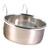 Voer/waterbak, RVS, met houder om op te hangen, 600 ml/ø 12 cm