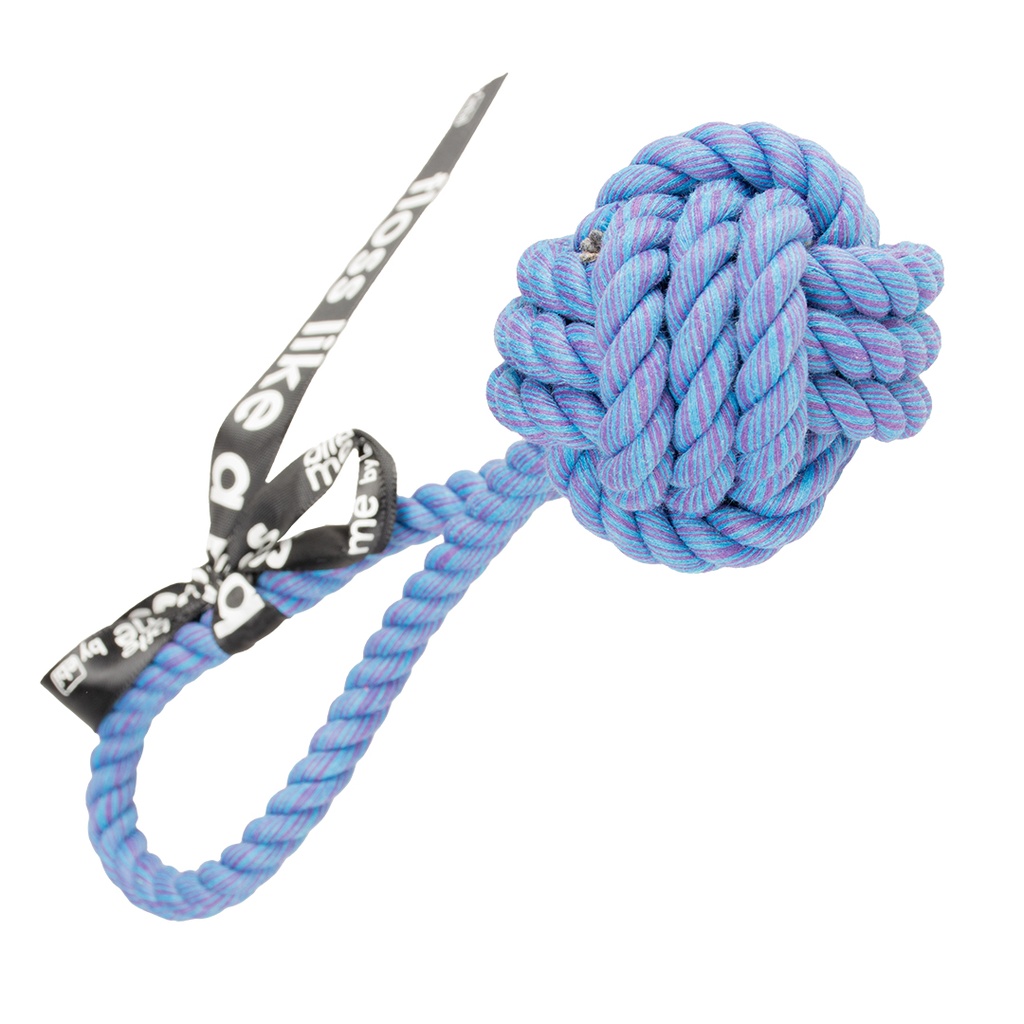 'Are you knots' bal met lus 37x14x14cm blauw