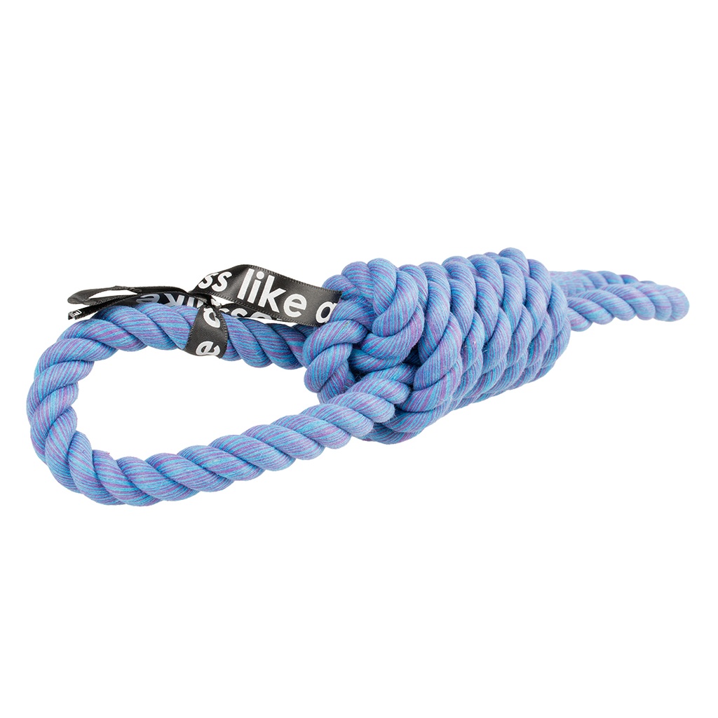 'Tug life' speeltouw 2 lussen 65x14x14cm blauw