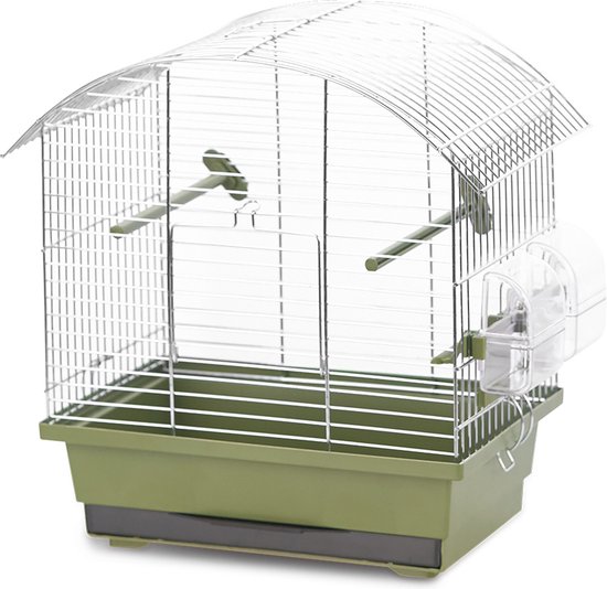 Vogelkooi Natural Lora 34,5x21,5x35cm mokka/zinc
