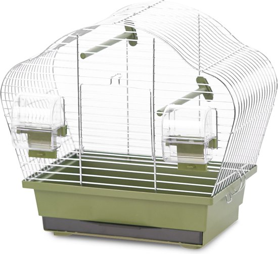 VOGELKOOI NATURAL BETA MINI 36,5x20x34cm olijfgroen/zinc