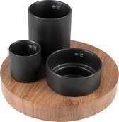 # IGGY  Verrijkingskom met 240-500-800ml - 27x27x19cm zwart