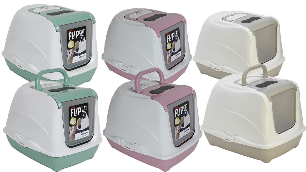 Moderna Kattentoilet flipcat assortie 50 cm mint green / light grey / soft lila
