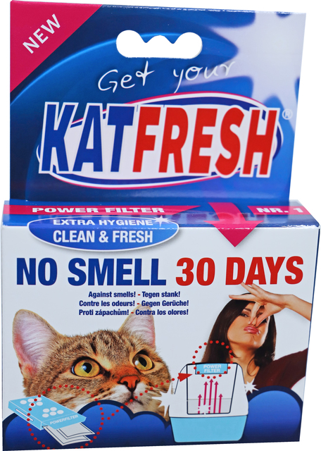 Katfresh geurfilter met houder 3 pack