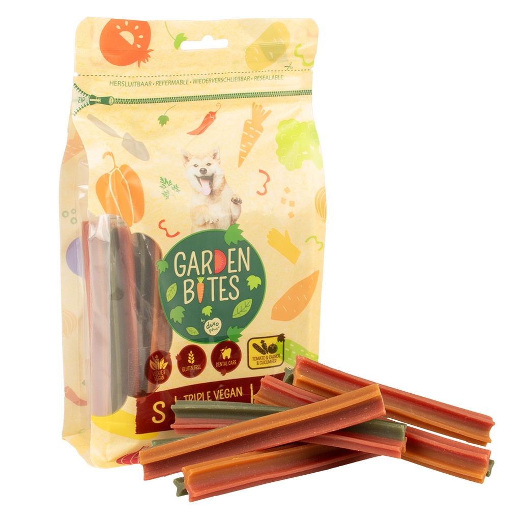 Garden Bites triple vegan sticks M - 15cm - 12pcs Meerkleurig