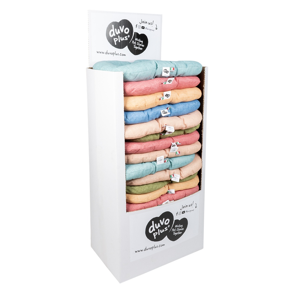 Ovaal kussen doorstikt Mellow rainbow 65x45x7cm - display gemengde kleuren