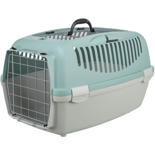 Vervoersbox Capri 3 Open Top, S: 40 × 38 × 61 cm, lichtgrijs/salie