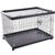 # KENNEL OP WIELEN PASY ZWART 97,5x69x66,5CM