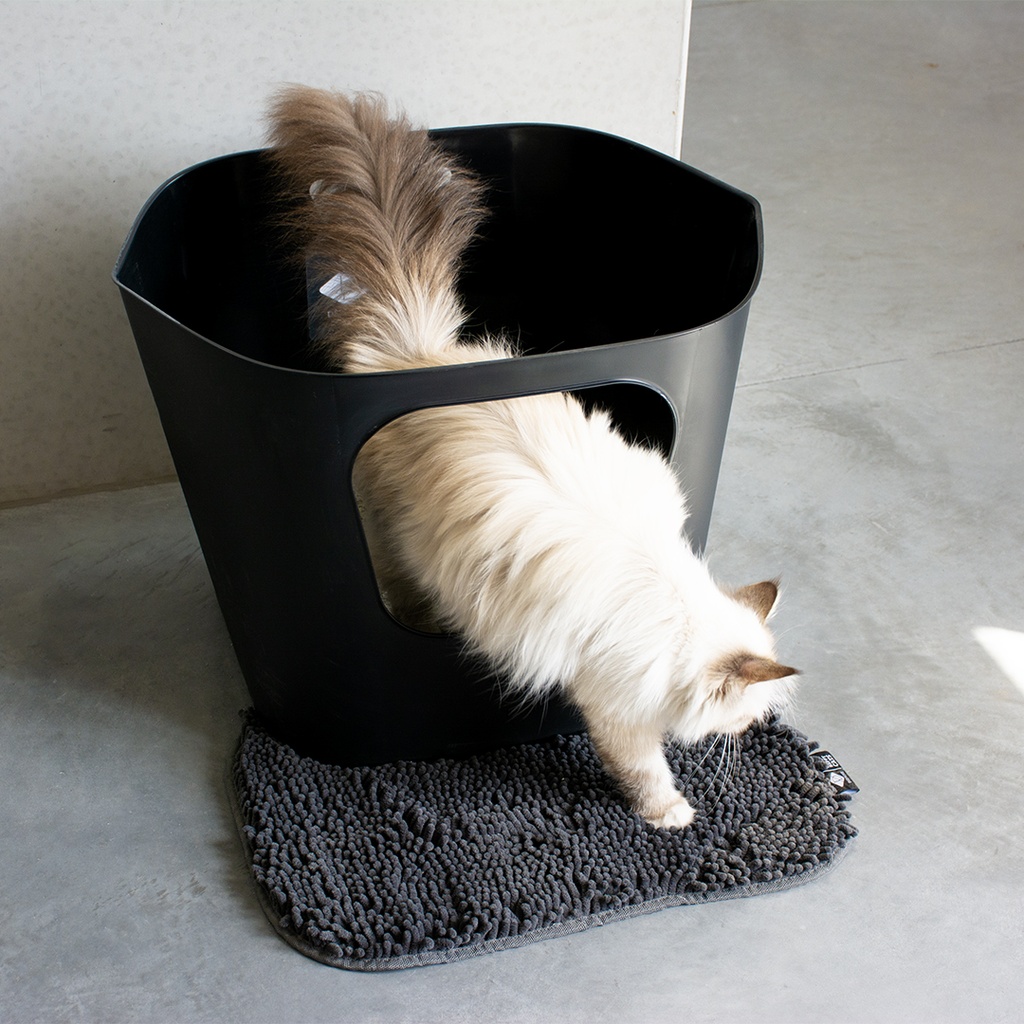 DEAN - Open gerecycleerde kattenbak 54,4x43,9x40,5cm zwart