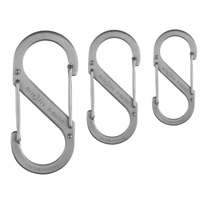 Nite Ize S-Biner Stainless karabijnhaken zilver 3-pack