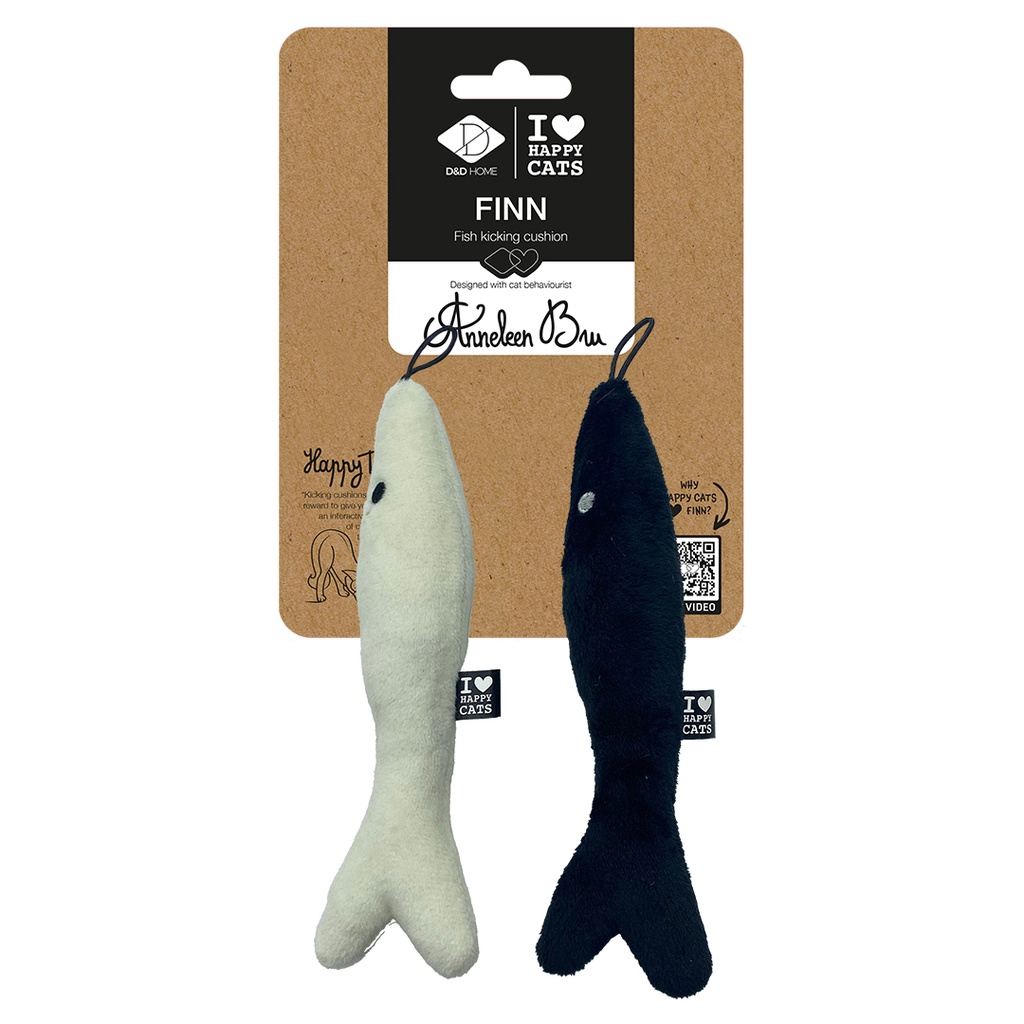 FINN - Trapkussen in visvorm 2st - 20x6x3cm meerkleurig