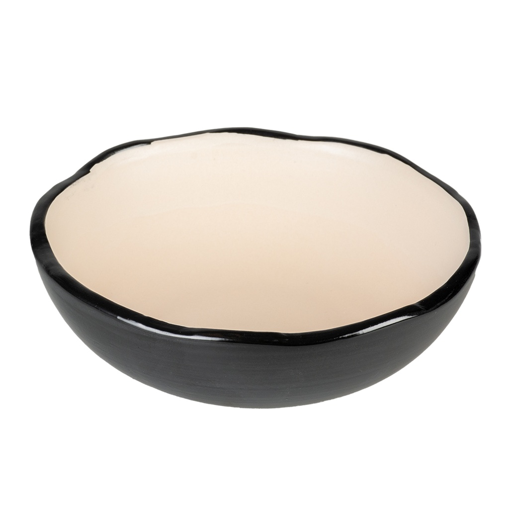 Eetkom Stone Organic S - 200ml - 12x12x4cm zwart/wit