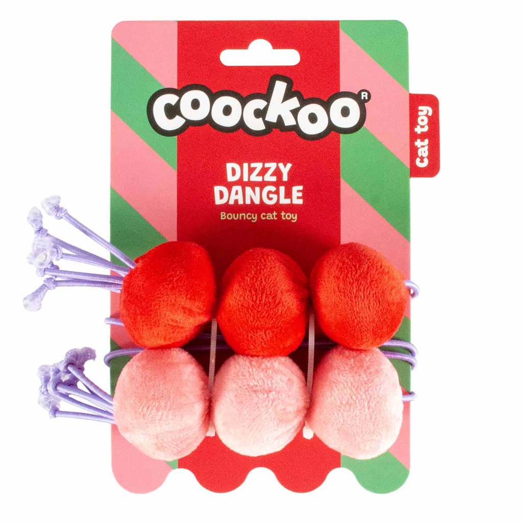 Balletjes DIZZY DANGLE 60x4x4cm rood/roze