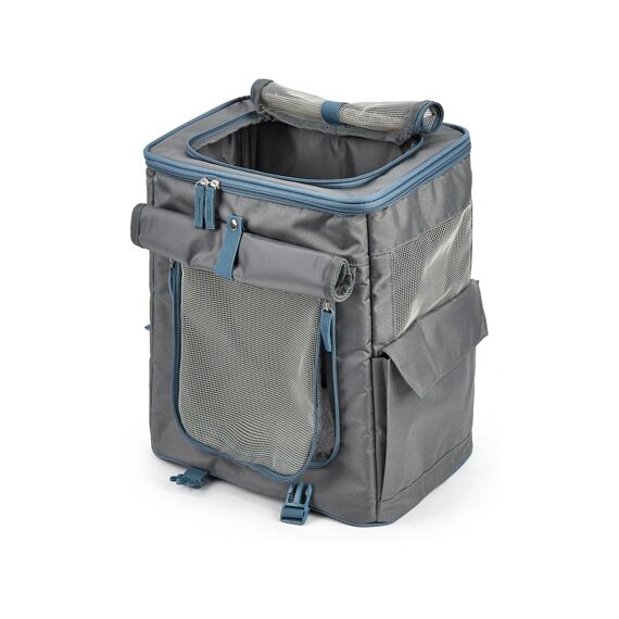 DCF18835 TRANSPORT RUGZAK GRIJS/BLAUW 34*24*40CM FOFOS