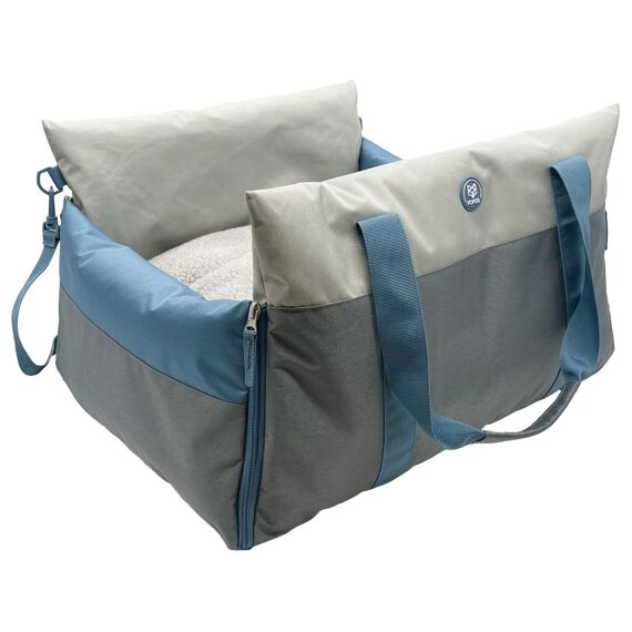DCF18837 AUTO TRANSPORTZAK GRIJS/BLAUW 54*45*38CM FOFOS
