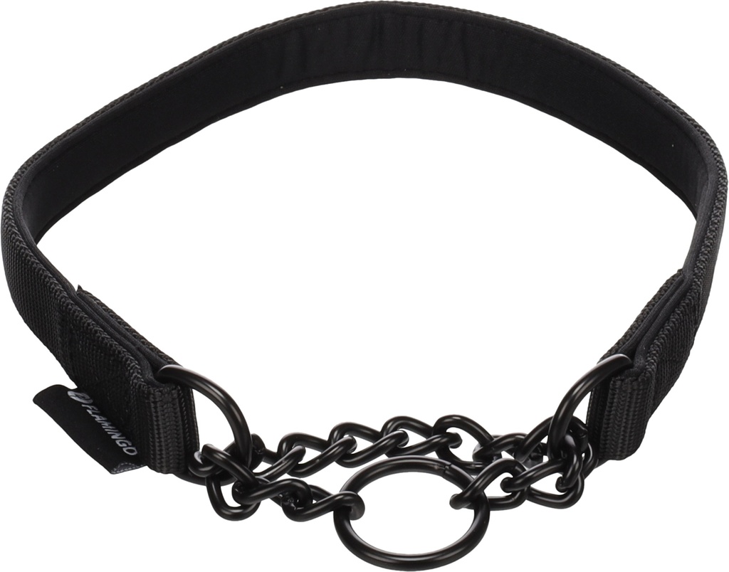 Hond Anti-trek halsband Trero Zwart XXL 58-65cm 25mm