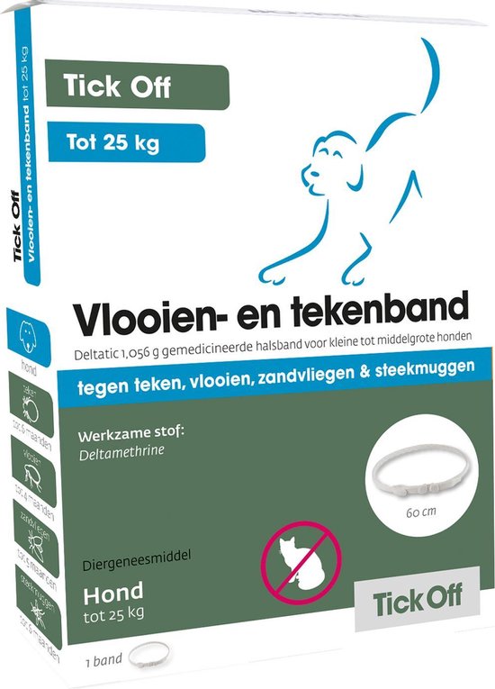 Vlooienband Tekenband tot 25kg 60cm